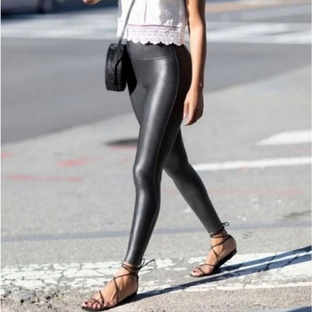 SPANX Faux Leather Leggings Size S